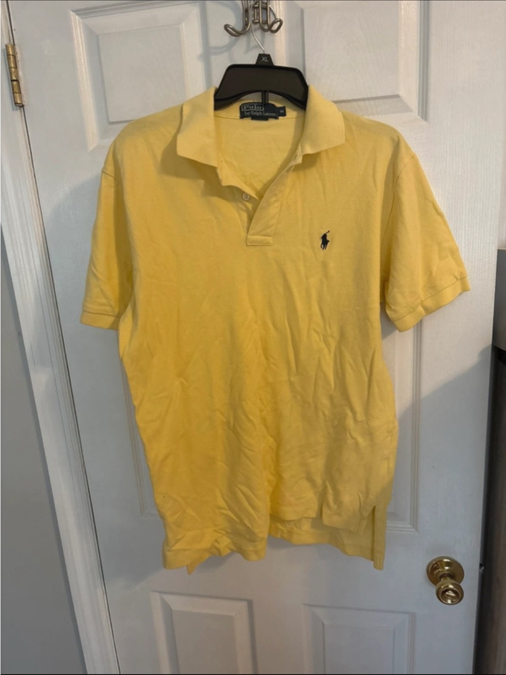 Ralph Lauren Men's Short Sleeve Polo in Yellow with Navy Pony